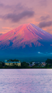 金運上昇・ギャンブル運アップとなる赤富士の待ち受け画像