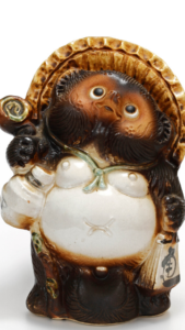 運を味方につけるたぬきの置物の待ち受け画像