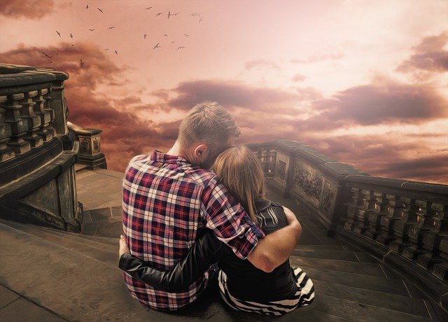 好きな人と階段