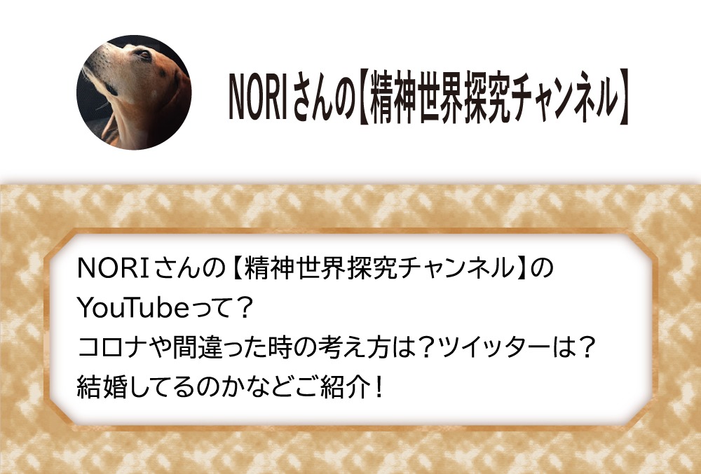 NORIさんの【精神世界探究チャンネル】のYouTubeって？コロナや間違っ