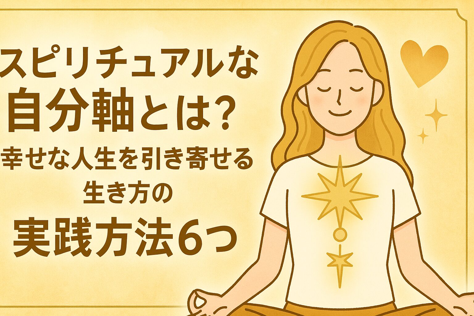 スピリチュアルな自分軸とは？幸せな人生を引き寄せる生き方の実践方法