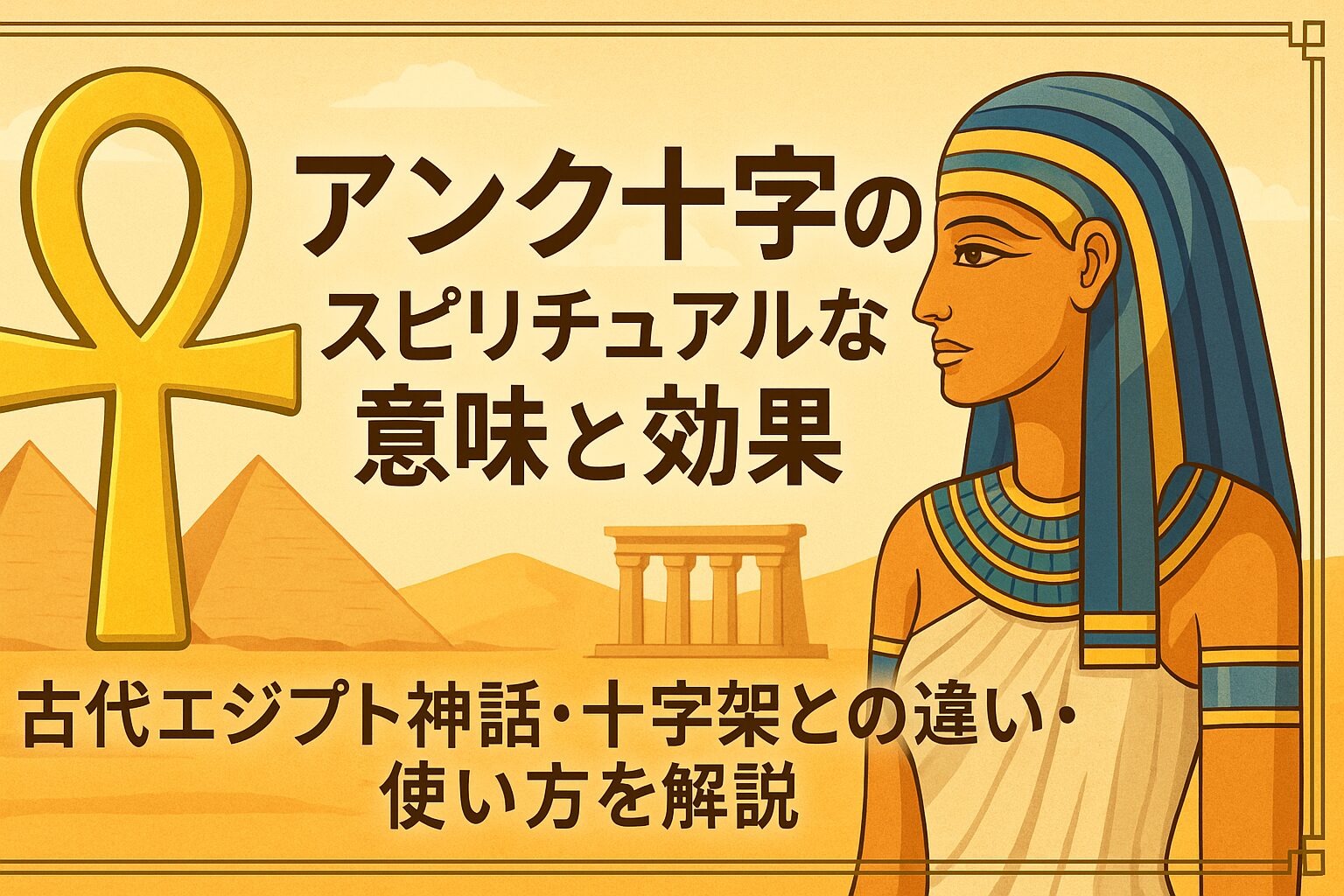 アンク十字のスピリチュアルな意味と効果｜古代エジプト神話・十字架と