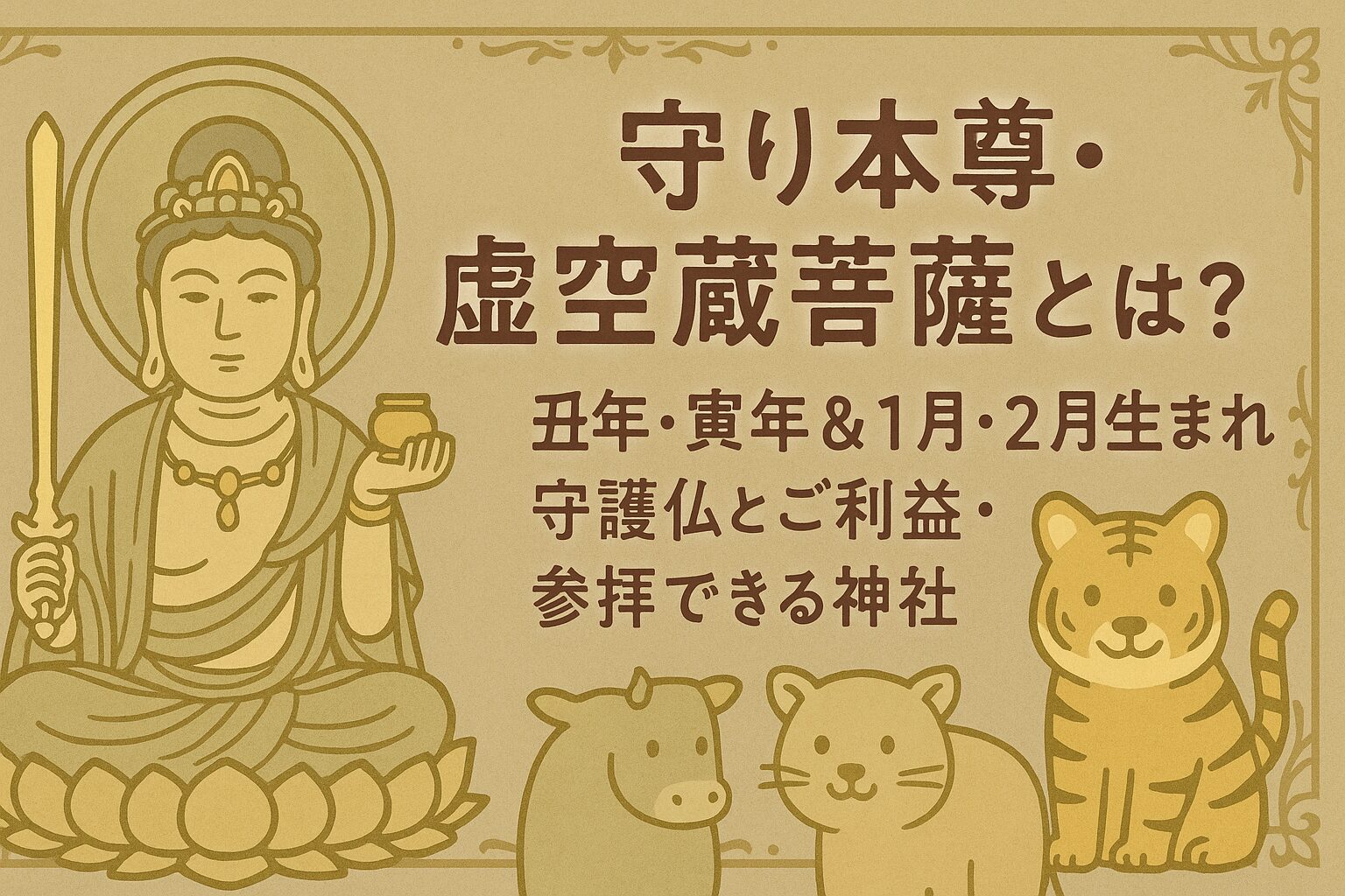 守り本尊・虚空蔵菩薩とは？丑年・寅年＆1月・2月生まれの守護仏と