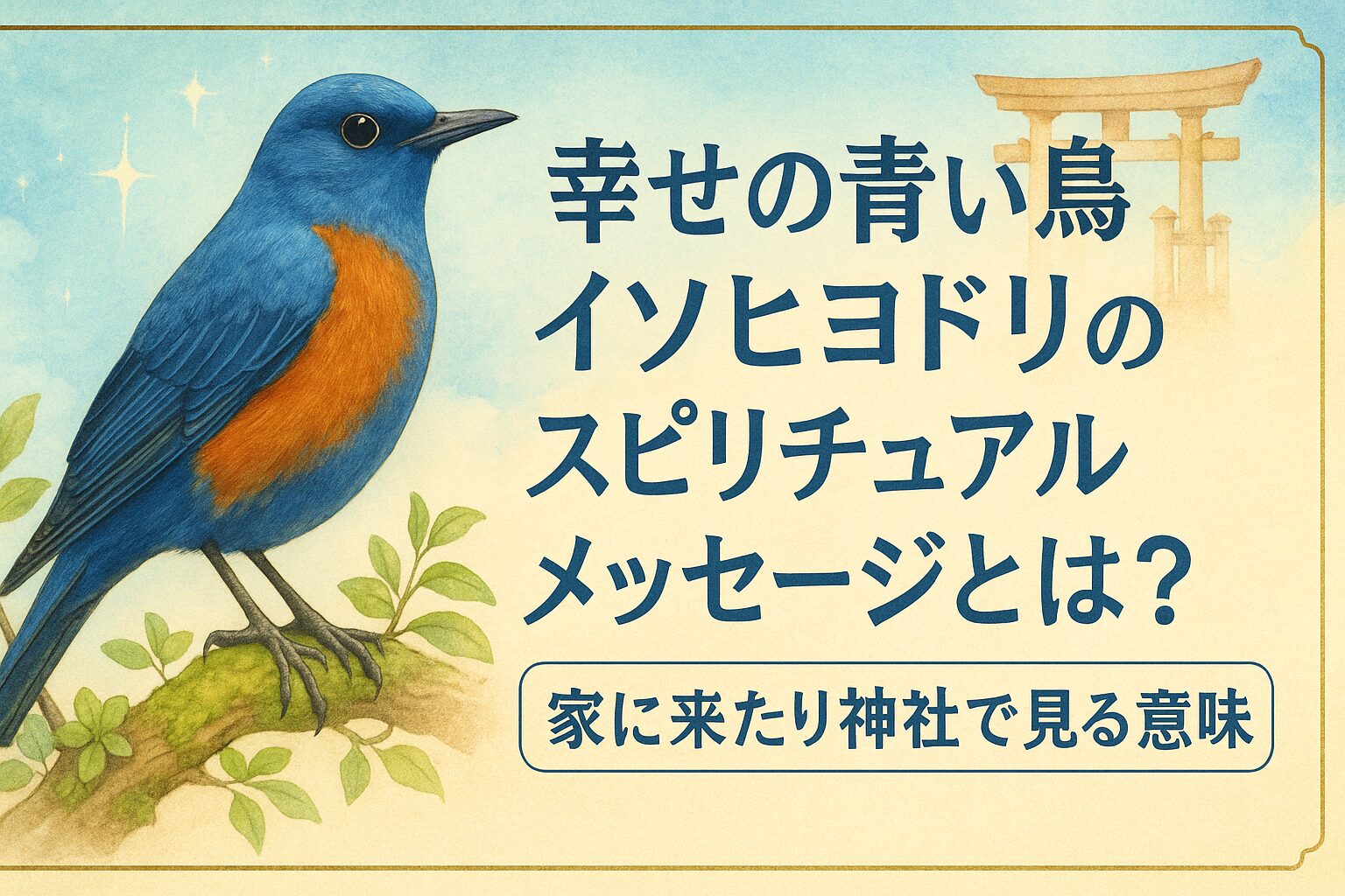 幸せの青い鳥イソヒヨドリのスピリチュアルメッセージとは？家に来たり