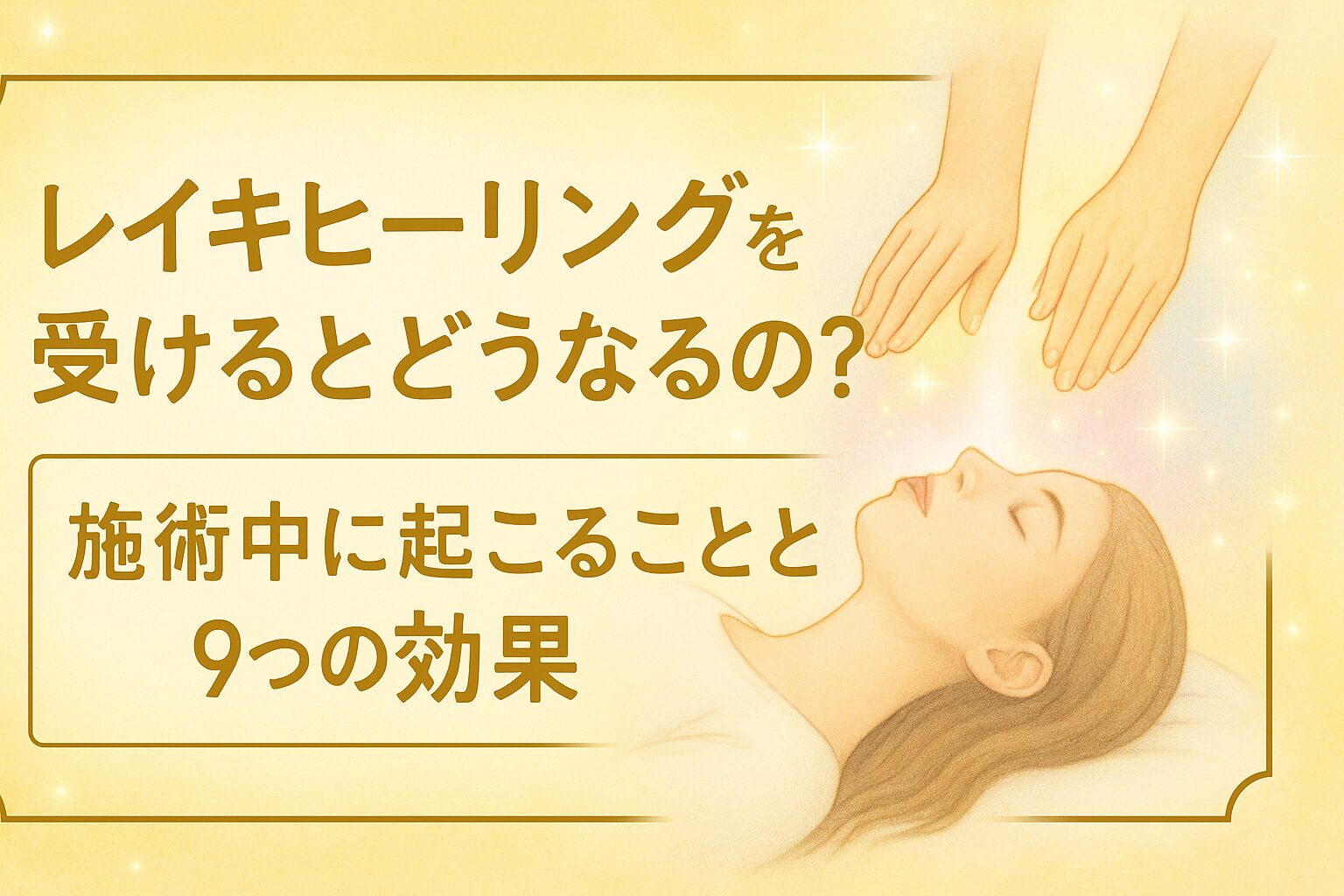 レイキヒーリングを受けるとどうなるの？施術中に起こることと9つの