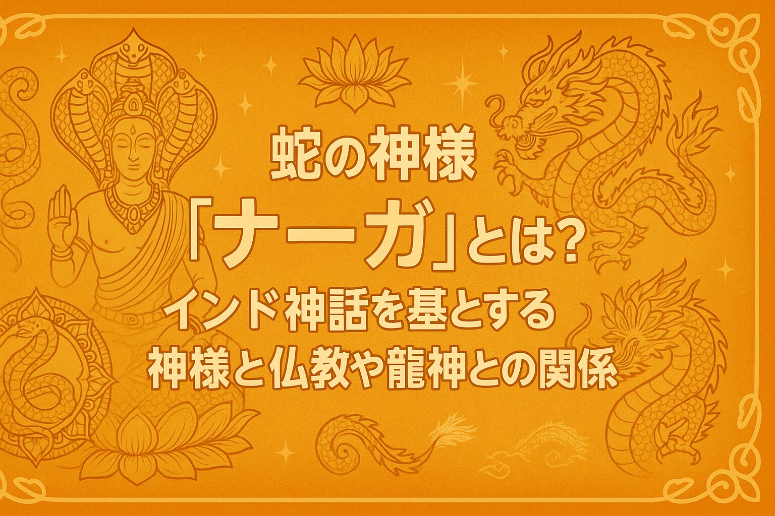 蛇の神様 ナーガ とは インド神話を基とする神様と仏教や龍神との関係