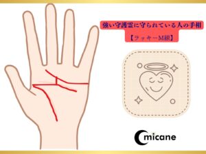 強い守護霊に守られている人の手相【ラッキーM線】