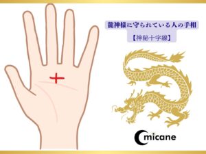 龍神様に守られている人の手相【神秘十字線】