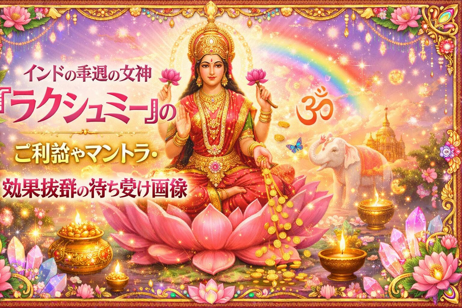 インドの幸運の女神「ラクシュミー」のご利益やマントラ・効果抜群の