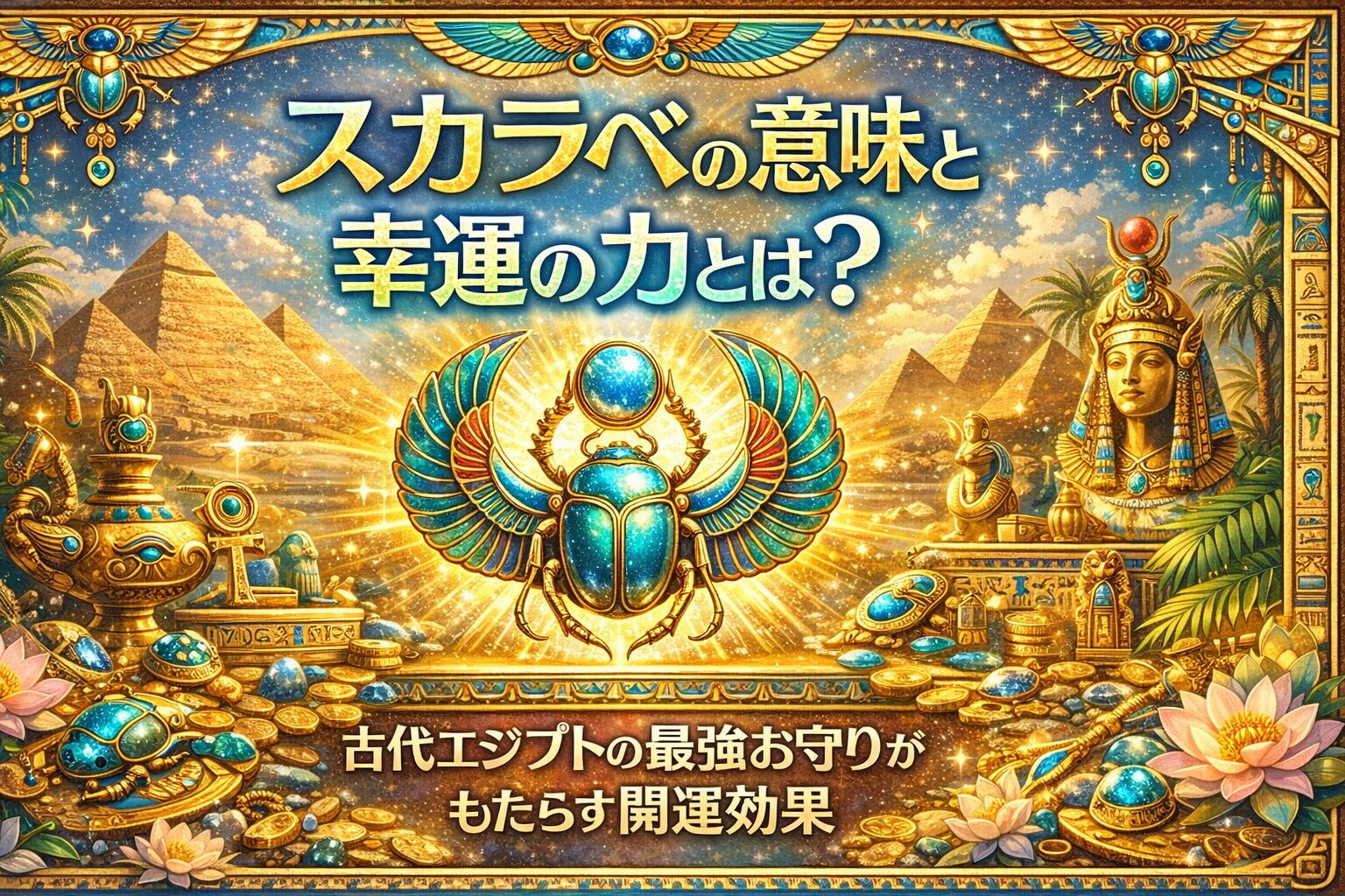 スカラベの意味と幸運の力とは？古代エジプトの最強お守りがもたらす