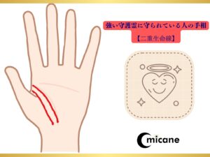 強い守護霊に守られている人の手相【二重生命線】