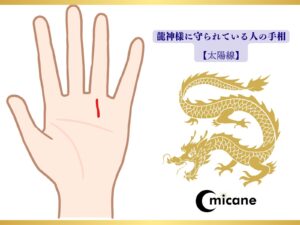 龍神様に守られている人の手相【太陽線】