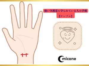 強い守護霊に守られている人の手相【テンプル】