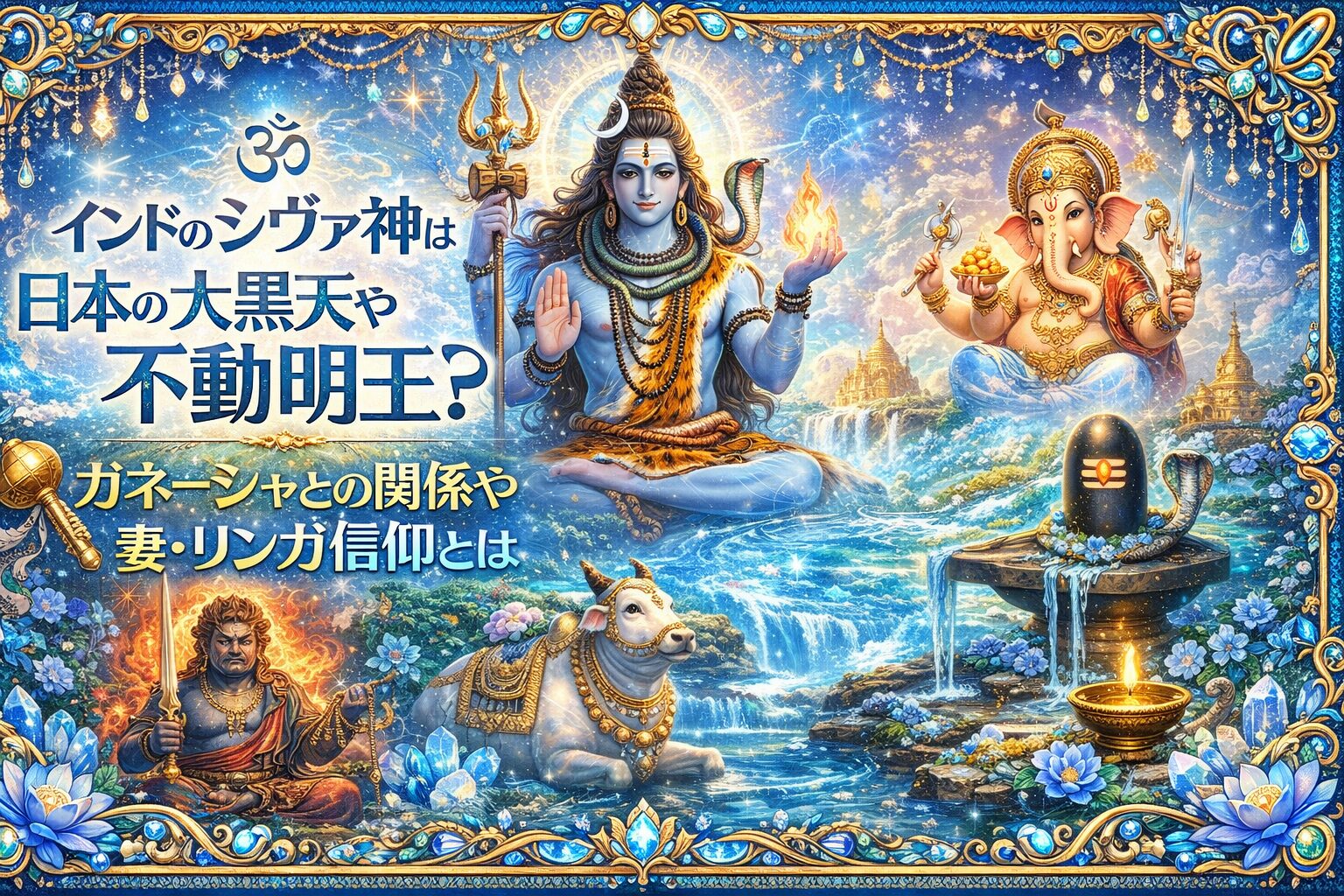 インドのシヴァ神は日本の大黒天や不動明王？ガネーシャとの関係や妻