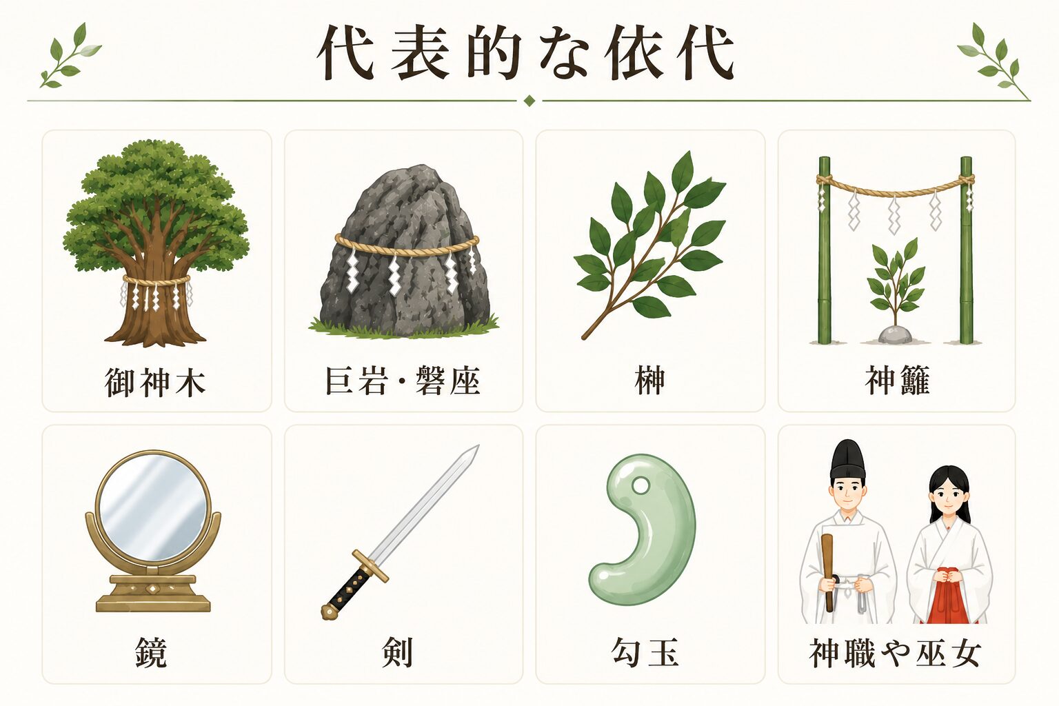 依代にはどのようなものがある?代表的な例を紹介