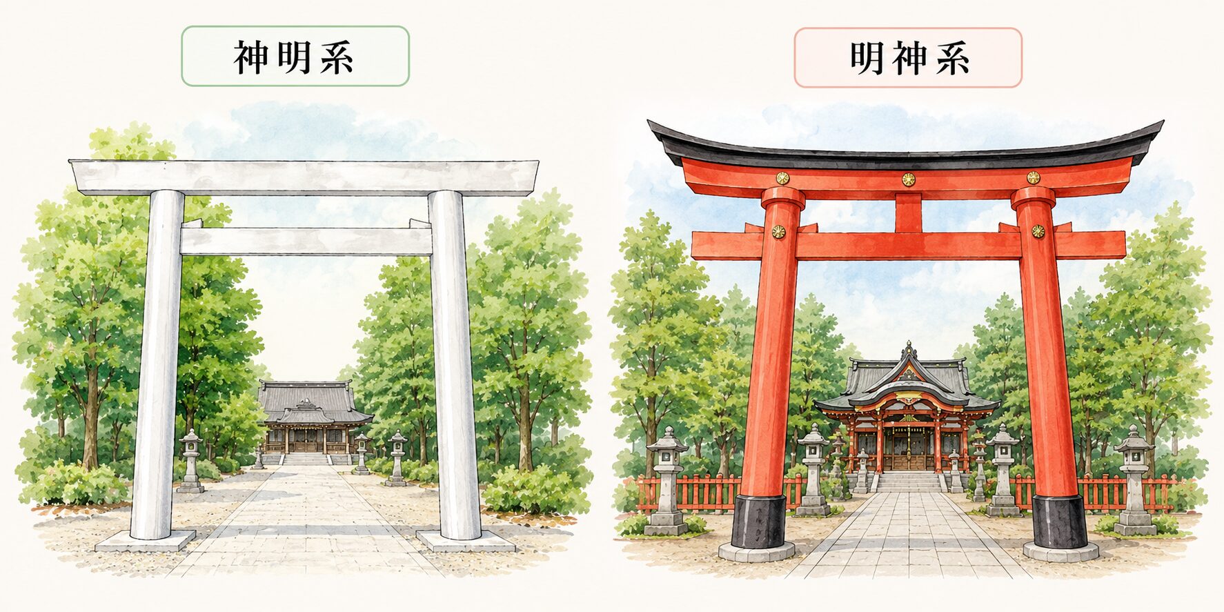 神明系と明神系の違いとは?
