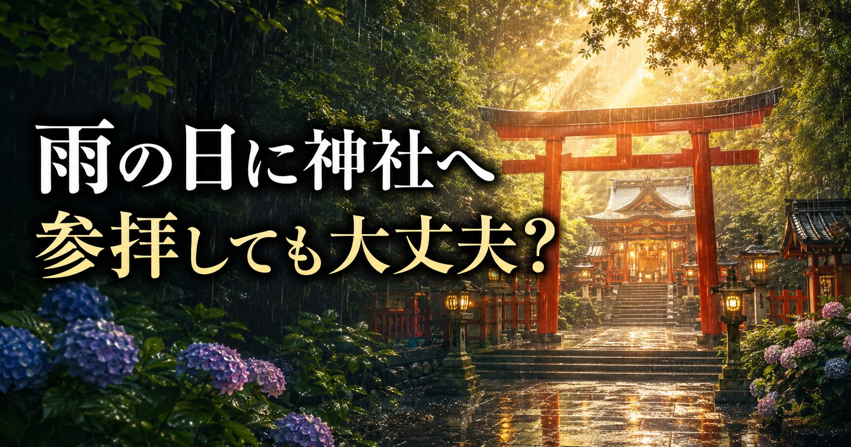 雨 の 日 神社