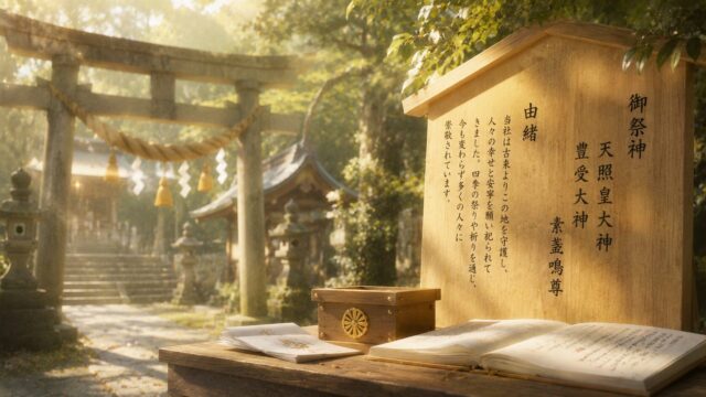 まずは神社の御祭神と由緒を確認する
