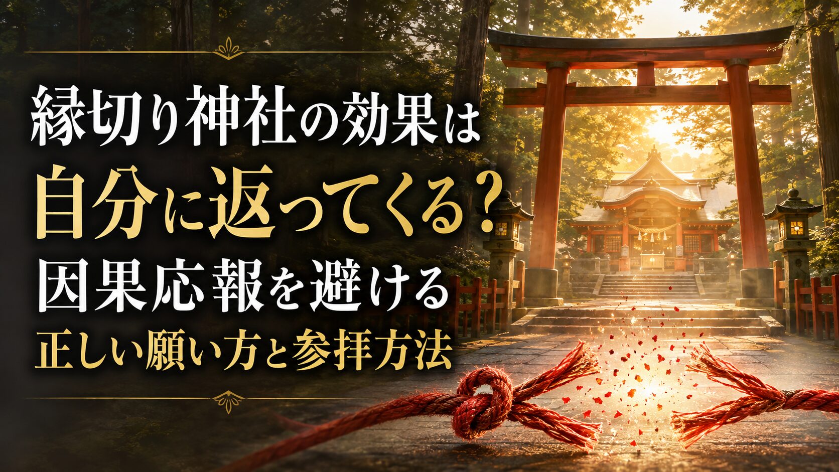 縁切り 神社 自分に返ってくる