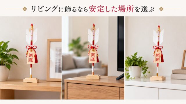 リビングに飾るなら安定した場所を選ぶ
