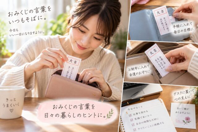財布や手帳など普段目にする場所へ入れる
