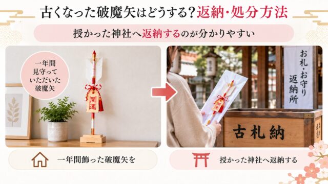 授かった神社へ返納するのが分かりやすい