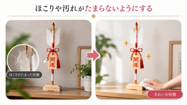 ほこりや汚れがたまらないようにする