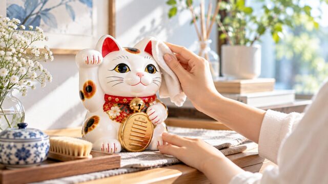 招き猫のお手入れ方法と処分するときの考え方